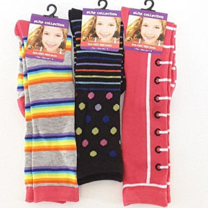 *GIRLS* ELITE COLLECTION 3 pair of Knee High Socks